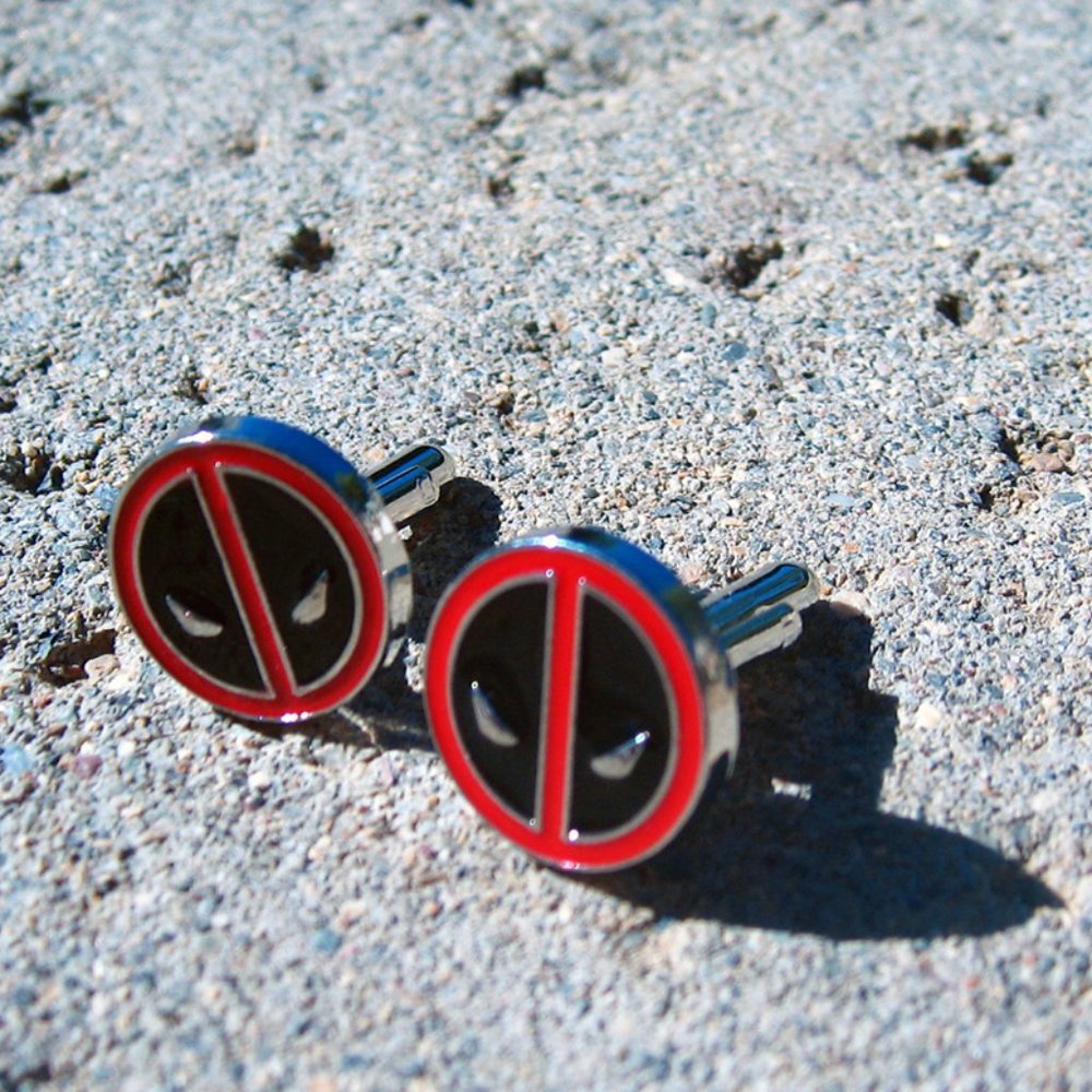 Deadpool Silver Plated Cufflinks